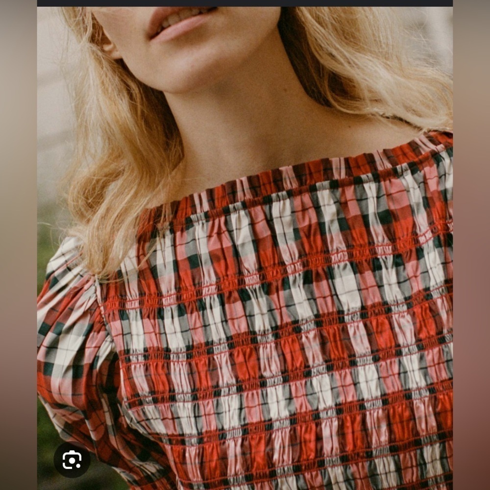 NWT DOEN Raquella Dress Rouge Adaline Plaid Size Small - Picture 3 of 11